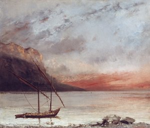 Zonsondergang over het Meer van Genève, 1874